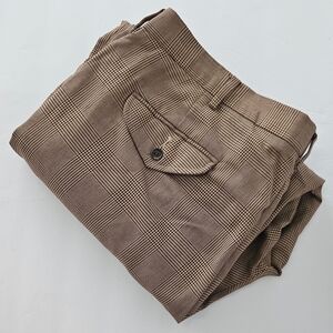 Men's Polo Ralph Lauren Pleated Front Houndstooth Dress Pants - Brown - 42x30